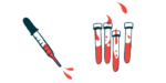 An illustration of blood samples to go through laboratory testing.